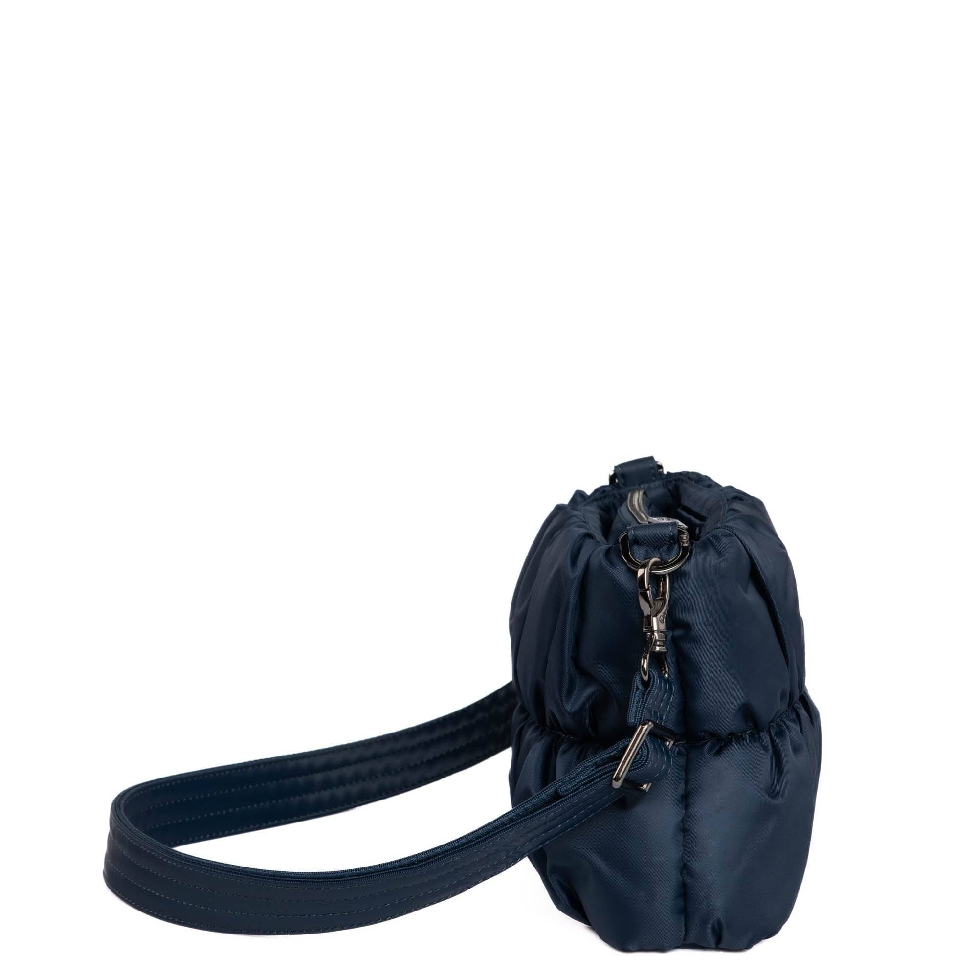 Flounce Ruched Crossbody Bag - INDIGO - Flounce_Indigo_03